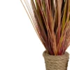 Northlight 34" Red Artificial Grass Plant In A Rope Pot