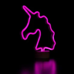 Northlight 11" Battery Operated Neon Style LED Unicorn Table Light - Pink -Home Decor GUEST a0a01b34 1a0d 41b1 ad2a 17ab2d2c0fe3