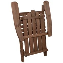 Northlight 36" Brown Classic Folding Wooden Adirondack Chair -Home Decor GUEST a1f50920 b52e 47f3 8437 8fc86faa6dda
