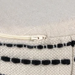 Northlight 18" Striped Cream And Black Outdoor Woven Pouf Ottoman 9 Northlight 18" Striped Cream And Black Outdoor Woven Pouf Ottoman -Home Decor GUEST a239571e 92c4 44a5 a0b4 f486ca5d66cc