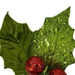 Northlight 19" Glittered Holly With Berry Christmas Stem Spray 6 Northlight 19" Glittered Holly With Berry Christmas Stem Spray -Home Decor GUEST a33d1315 b485 41f0 928e 77c6b5b3d37a