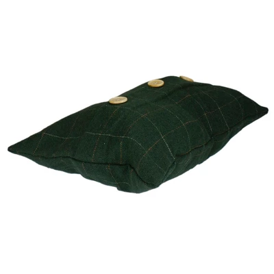 Northlight 20" Green And Beige Rectangular Velvet Throw Pillow With Buttons 2 Northlight 20" Green And Beige Rectangular Velvet Throw Pillow With Buttons - Image 2