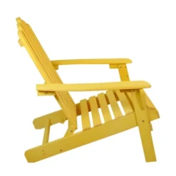 Northlight 36" Yellow Classic Folding Wooden Adirondack Chair -Home Decor GUEST a4f18d8c 1ed8 4835 8e26 d3ebf30f6fa3