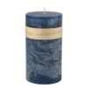 Northlight 6" Navy Blue Traditional Cylindrical Pillar Candle
