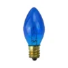 Northlight Pack Of 25 Blue Transparent C7 Christmas Replacement Bulbs
