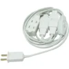 Northlight 12' White Indoor Polarized Extension Power Cord With 9-Outlets