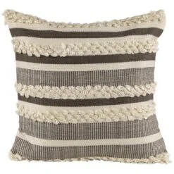Northlight 20" Gray And Cream Handloom Woven Outdoor Throw Pillow -Home Decor GUEST a81e9312 40d3 4474 a6a6 ce295e1b24d0