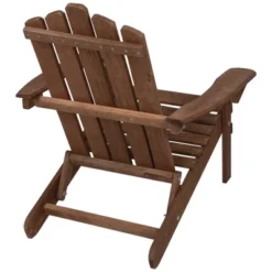 Northlight 36" Brown Classic Folding Wooden Adirondack Chair -Home Decor GUEST a860ac28 47a6 41bb b59d 967079f2e3e8