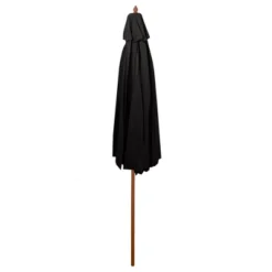 Northlight 8.5ft Outdoor Patio Market Umbrella With Wooden Pole, Black -Home Decor GUEST a95089ce 0f8e 42dd b918 464d40218a2e