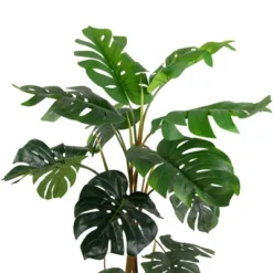 Northlight Real Touch™ Artificial Monstera Artificial Plant In A White Textured Pot - 4.25' -Home Decor GUEST aa66b6df 0097 4d07 b47c 20dcf248eece