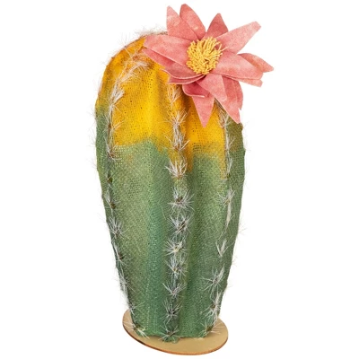 Northlight 8.5" Flowering Cactus Artificial Plant Table Top Decoration - Green/Yellow 8 Northlight 8.5" Flowering Cactus Artificial Plant Table Top Decoration - Green/Yellow - Image 8