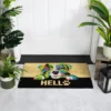 Northlight Ivory And Black "Hello" Multicolor Dog Outdoor Coir Doormat 18" X 30"