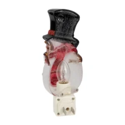 Northlight 6.5" White And Red Snowman In Black Top Hat Christmas Night Light -Home Decor GUEST adc82edb 8bbb 4574 b95e 8ddd43ba9ea8