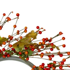 Northlight Orange Berries And Yellow Leaves Fall Harvest Artificial Wreath, 22" -Home Decor GUEST af4c873c ab90 4a14 98c2 02fd09bc62b8