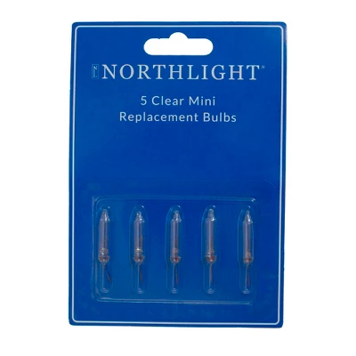 Northlight Pack Of 5 Clear Christmas Replacement Bulbs, 12 Volts 1 Northlight Pack Of 5 Clear Christmas Replacement Bulbs, 12 Volts