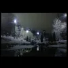 Northlight 23.5" LED Lighted Nighttime City Park Winter Scene Canvas Wall Art