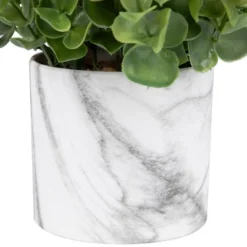 Northlight 9" Green Artificial Eucalyptus In A Marble Style White Pot -Home Decor GUEST b0a8956b 56e7 47cb bb0c 1cbfeb97ee94