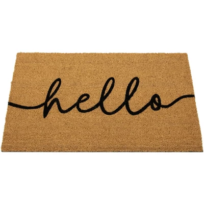 Northlight Natural Coir "Hello" Outdoor Doormat 18" X 30" 2 Northlight Natural Coir "Hello" Outdoor Doormat 18" X 30" - Image 2