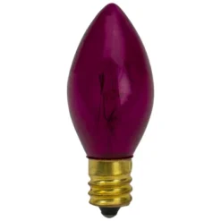 Northlight Pack Of 4 Pink Twinkle C7 Transparent Christmas Replacement Bulbs