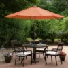 Northlight 9ft Outdoor Orange Patio Umbrella With Hand Crank And Tilt