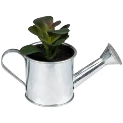 Northlight Atlantis Artificial Succulent Plant In Watering Can - 6" -Home Decor GUEST b23f75e6 c461 4e50 8b2b 5e20283a9118