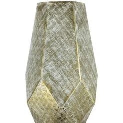 Northlight Laser-Cut Iron Table Lamp With Wooden Base - 16.75" - Gold And Brushed White -Home Decor GUEST b3c89f30 f47f 46cf 9c2f 4077f5252152