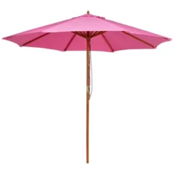 Northlight Outdoor Patio Market Umbrella With Wooden Pole - 8.5' - Pink -Home Decor GUEST b4ded133 1f4c 4351 aa77 598432b7aaff