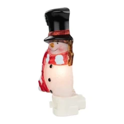 Northlight 6.5" White And Red Snowman In Black Top Hat Christmas Night Light -Home Decor GUEST b51fde4b 3ef0 4aa7 be55 a57df21c0e01