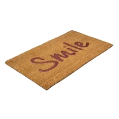Northlight Natural Coir "Smile" Outdoor Rectangular Doormat 18" X 30" -Home Decor GUEST b5f9f8bd c1a7 4920 a6fb 5a91ee0795e7