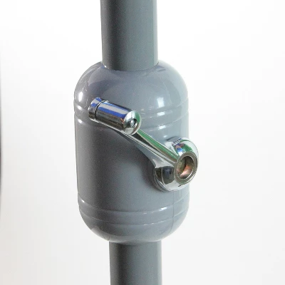 Northlight 9' Ford Officially Licenced Outdoor Patio Umbrella With Hand Crank And Tilt - Blue/White 2 Northlight 9' Ford Officially Licenced Outdoor Patio Umbrella With Hand Crank And Tilt - Blue/White - Image 2