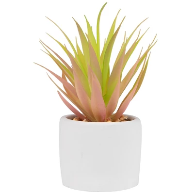 Northlight 6.5" Green Artificial Sword Grass In A White Pot 7 Northlight 6.5" Green Artificial Sword Grass In A White Pot - Image 7