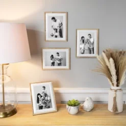 Northlight Wooden Picture Frames For 5" X 7" Photo - Natural And White - Set Of 4