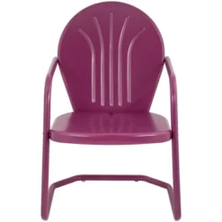 Northlight 34-Inch Outdoor Retro Tulip Armchair, Purple -Home Decor GUEST b6aabf49 1d6e 4238 b04a c8bd9acd4f9c