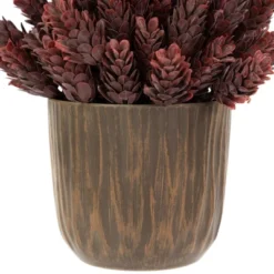 Northlight 8" Burgundy Red Wild Flower Artificial Plant In A Textured Lined Pot 8 Northlight 8" Burgundy Red Wild Flower Artificial Plant In A Textured Lined Pot -Home Decor GUEST b838c739 d774 42a1 b6b8 d31994cd0d01