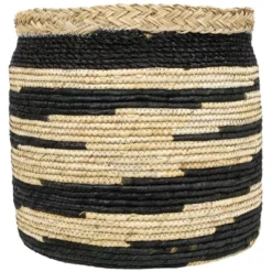 Northlight Set Of 3 Black And Beige Zig Zag Sew Seagrass Storage Baskets 15.5" -Home Decor GUEST b8a8fd7a 0aae 4f42 bff0 70de05398f15
