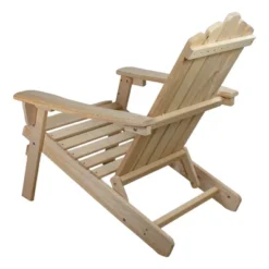 Northlight 36" Natural Brown Classic Folding Wooden Adirondack Chair -Home Decor GUEST ba5b90ad f0ab 44f7 8b18 88db36819883