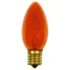Northlight Pack Of 25 Incandescent C9 Orange Christmas Replacement Bulbs