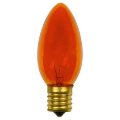 Northlight Pack Of 25 Incandescent C9 Orange Christmas Replacement Bulbs