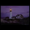 Northlight LED Lighted Coastal Lighthouse Home With Sunset Canvas Wall Art 15.75" X 23.5"