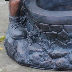 Northlight 29" Children At The Water Pump Well Outdoor Patio Garden Fountain - Black/Bronze -Home Decor GUEST bb3b103e 7cc4 4a58 b105 91372e0abf38