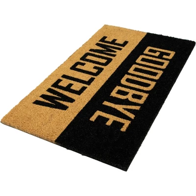 Northlight Natural Coir "Welcome Goodbye" Outdoor Doormat 18" X 30" 4 Northlight Natural Coir "Welcome Goodbye" Outdoor Doormat 18" X 30" - Image 4