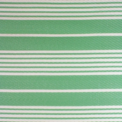 Northlight 4' X 6' Green And White Striped Rectangular Outdoor Area Rug 3 Northlight 4' X 6' Green And White Striped Rectangular Outdoor Area Rug - Image 3