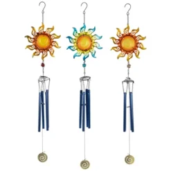 Northlight Shining Suns Outdoor Garden Windchimes - 31.5" - Set Of 3 -Home Decor GUEST bc4a3ffd 88f7 4fa0 adac 099516e9d536