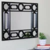 Northlight 29.5" Black Framed Geometric Style Rectangular Wall Mirror