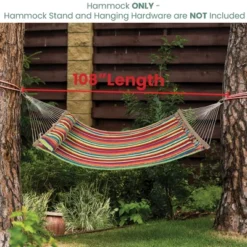 Northlight Striped Quilted Two Person Double Hammock With Pillow - 9' X 55" - Multicolor 11 Northlight Striped Quilted Two Person Double Hammock With Pillow - 9' X 55" - Multicolor -Home Decor GUEST bca7751b 6891 4797 9d44 93f8902e76d3