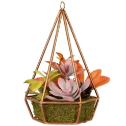 Northlight 9" Succulent Artificial Arrangement In Copper Wire Terrarium - Green/Brown 19 Northlight 9" Succulent Artificial Arrangement In Copper Wire Terrarium - Green/Brown -Home Decor GUEST bcc3b697 5711 439b 8678 eee1546af60a
