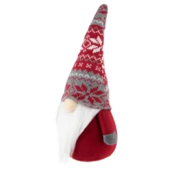 Northlight 12" Red And Gray Standing Gnome With Nordic Hat Christmas Decoration -Home Decor GUEST bcf935db aff3 4b33 909e 5960ee77a047