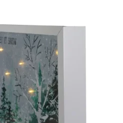 Northlight LED Lighted Let It Snow Winter Forest Christmas Canvas Wall Art 10" X 10" -Home Decor GUEST bd202c11 0e21 430a a428 dc833b3169c9