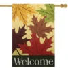 Northlight Red And Yellow Fall Leaves Welcome Outdoor House Flag 28" X 40"
