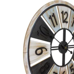 Northlight 28" Multi-Tonal Whitewashed Round Wall Clock -Home Decor GUEST bdaba07d 72e7 417b 82f1 dccd3019eab0